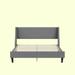 Ebern Designs Rishard Platform Bed Upholstered/Metal in Gray | 38.5 H x 63.7 W x 81 D in | Wayfair C16051C7169C4DB79A1DB80290C71617