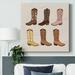 Red Barrel Studio® Cowgirl Boots On Canvas Print Metal in Brown/Yellow | 32 H x 32 W x 1.5 D in | Wayfair F717D822073E4A04B1589758D1FDD520