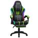 Hoffree Big & Tall Gaming Chair Ergonomic Gamer Chair w/ LED Lights & Bluetooth Speakers in Green/Black | 51.57 H x 25.19 W x 25.19 D in | Wayfair