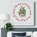 The Holiday Aisle® Farmhouse Christmas Squirrel Canvas, Solid Wood in Gray/Green/Red | 16 H x 16 W x 1.5 D in | Wayfair