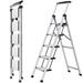 WFX Utility™ 5 - Step Aluminum Folding Step Ladder Aluminum in Gray | 18.5 W x 36.4 D in | Wayfair 1DE8DEC41DA24CCE92913A061914B33B