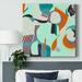 Wrought Studio™ Crispy IV-Gallery Wrapped Canvas Canvas, Solid Wood in Blue/Green/Orange | 8 H x 8 W x 1.5 D in | Wayfair