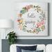 The Holiday Aisle® Farmhouse Easter Egg Wreath On Canvas Print Canvas, Solid Wood in Pink/White | 8 H x 8 W x 1.5 D in | Wayfair