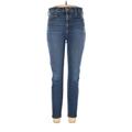 J.Crew Jeggings - High Rise Skinny Leg Boyfriend: Blue Bottoms - Women's Size 30 - Dark Wash