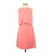 Ann Taylor LOFT Casual Dress - A-Line: Pink Solid Dresses - Women's Size 2