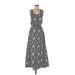 Indulge Casual Dress - Maxi: Gray Print Dresses - Women's Size Small