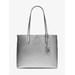 Eliza Extra-large Metallic Pebbled Leather Reversible Tote Bag