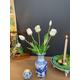 "16\"40cm white tulip soft touch elegant extra large plant Artificial Faux Flower Branch 5 stem set"