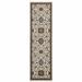 HomeRoots 2' X 8' Beige Rust Red Blue Gold And Grey Oriental Power Loom Stain Resistant Runner Rug With Fringe - 2' x 6' Runner