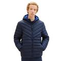 TOM TAILOR Denim Herren 1039214 Lightweight Steppjacke mit Kapuze, 10690-Knitted Navy, S