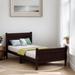 Twin Size Classic Design Wood Platform Bed with Headboard and Wooden Slat Support,Easy to Clean,Easy Assembly