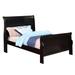 Traditional Style Wooden Twin Size Sleigh Bed, Black