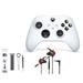 Microsoft Xbox Wireless Robot White Controller for Xbox Console + Wired Earbuds With Cleaning Kit BOLT AXTION Bundle Used