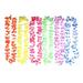 12pcs Hawaii Flower Garland Necklace for Festival Luau Beach Party (Purple + Blue + Pink + Green + Yellow + Red)