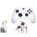 Microsoft Xbox Wireless Robot White Controller for Xbox Console + Wired Earbuds With Cleaning Kit BOLT AXTION Bundle Like New