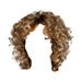 Desertasis glueless wigs human hair pre plucked pre cut Women s Short Curly Hair Mixed With Golden Headband Suitable For Women s Wigs Blonde Wig High Temperature Silk Black Brown Wig Brown