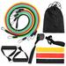 Vistreck 14pcs Resistance Bands Set Workout Fitness Exercise Tube Bands Jump Rope Door Anchor Ankle Straps Cushioned Handles 8-Shaped Resistance Band with Carry Bags for Home Gym Travel