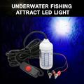 Shinysix Fishing Light 15W LED Lamp 30ft Power Battery Lamp Fish 30ft Power Battery Clip LED Lamp Fish 12V 15W LED Fish 30ft Power