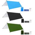 Shinysix Camping Tarp Tarp Shelter Outdoor Canopy Outdoor 9.8ft Waterproof Tarp Rain Shelter Outdoor Waterproof Tarp 9.8 * 9.8ft Outdoor Canopy Picnic Sunshade Tent Rain * 9.8ft Waterproof