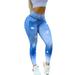 Prolriy Workout Leggings for Women Yoga Leggings Pant Ankle Length Pants for Running Sports High Waist Fitness Leggings Gym Leggings for Women Tummy Control Compression Yoga Pants Women Blue XL