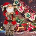 Classic Red Backpack Skateboard Santa Doll Christmas Decorations Santa Doll Christmas Decorations