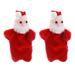 NUOLUX 2Pcs Cartoon Finger Toy Santa Claus Toy Finger Puppet Adorable Christmas Toy