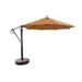 Cantilever 11 Foot Round Easy Lift and Tilt Umbrella-Sunbrella Solid Colors Fabric Type-Brick Fabric Color-Antique Bronze Pole Finish Bailey Street