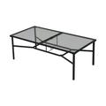 Four Seasons Courtyard Sunny Isles Tempered Glass Top Patio Dining Table