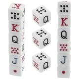 15 Pcs Toy Portable Poker Chips Game Dice Props Secure Poker Liars Dice Poker Game Accessories Acrylic Poker Dices