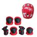 Usmixi 7Pcs/Set Kids Boys and Girls Protective Gear Set Outdoor Sports Safety Equipment Child Helmet Knee &Elbow Pads Wrist Guards for Roller Scooter Skateboard Bicycle