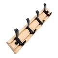 15.7in Wall Hook Coat Mount Wooden Rustic Rack Board with 4 Wall Hooks for Wall Organized and Storage