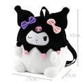 30cm Sanrio Cartoon Plush Doll Backpack Hello Kitty Kulomi Melody Cinnamoroll Anime Peripherals Stuffed Children School Bag Gift