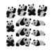 12Pcs Figurines Figures Educational Wild Figurine Landscape Decor Party Favors Black White