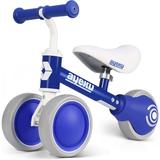 Track 7 Baby Balance Bike Toddler Bikes Bicycle for 12-24 Months for 1 Year Old Girl and Boy to Scoot Around with Adjustable Seat Smooth Silent 3 Wheels Blue