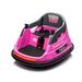 12V Ride On Bumper Car Kids Bumper Car with Remote Control and LED Lights 360Â° Spin Electric Car for Kids 1.5-5 with USB and MP3 55.1 LBS Weight Capacity Pink