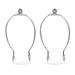 NUOLUX 2pcs Storage Holder Rack Crystal Lamp Floor Lamp Table Lamp Horn Holder for Home Office (Silver 8 Inches Hight 205MM)