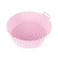 Air Fryer Accessories Air Fryer Liner Mat Silicone Oven Pizza Baking Pan Cake Mold (7.5 inches Pink)