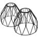 NUOLUX 2pcs Pendant Light Shade Light Bulb Cage Wrought Iron Pendant Light Bulb Cage