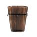 HEMOTON 1pc Wooden Flower Pot Retro Wooden Flower Holder Succulent Plant Storage Holder