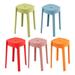 5 PCS Modern Stackable Plastic Stools for Indoor Outdoor 18 Seat Height Portable Backless Stacking Chairs for Schools Home Office Assorted Colors