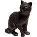 Wood Sculpture Home Decor Wood Statue Wood Figurines Room Decor Hand Carved Wild Animals (Brown Cat)