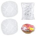 Fresh Keeping Bags Food Covers Reusable Elastic Food Storage Covers Plastic Sealing Elastic Stretch Adjustable Bowl Lids Universal Kitchen Wrap Seal Bags for Cover Food 200Pcs