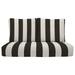 LeCeleBee Indoor Outdoor Deep Seating Loveseat Cushion Set 1-46â€� x 26â€� x 5â€� Seat and 2-25â€� x 21â€� Backs Choose Color (Black and White Stripe)