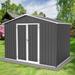 Juiluna Metal Garden Sheds 6ftx8ft Metal Outdoor Storage Shed With Door Waterproof Garden Storage Tool Shed For Outdoor Backyard Patio Garden