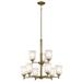 43672NBR-Kichler Lighting-Shailene - 9 light 2-Tier Chandelier - 26.25 inches wide-Natural Brass Finish -Traditional Installation