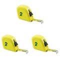 3X Yellow 2M 6FT Tape Meter Measuring Tape Scale Metal Capsule