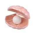 Shell Pearl Light LED Lamp Jewelry Storage Box Ceramic Night Light Pearl in Shell for Kids Room Bedroom Living Room