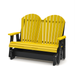 Wildridge Heritage Double Glider Lemon Yellow and Black Outdoor Weather Resistant Poly Patio Furniture