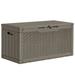 Homall 100 Gallon Outdoor Box Deck Plastic Resin Storage Box Brown