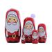 Creative Christmas Hand-painted Wooden Dolls Children s Gifts Russian Traditional Matryoshka Christmas Decorations